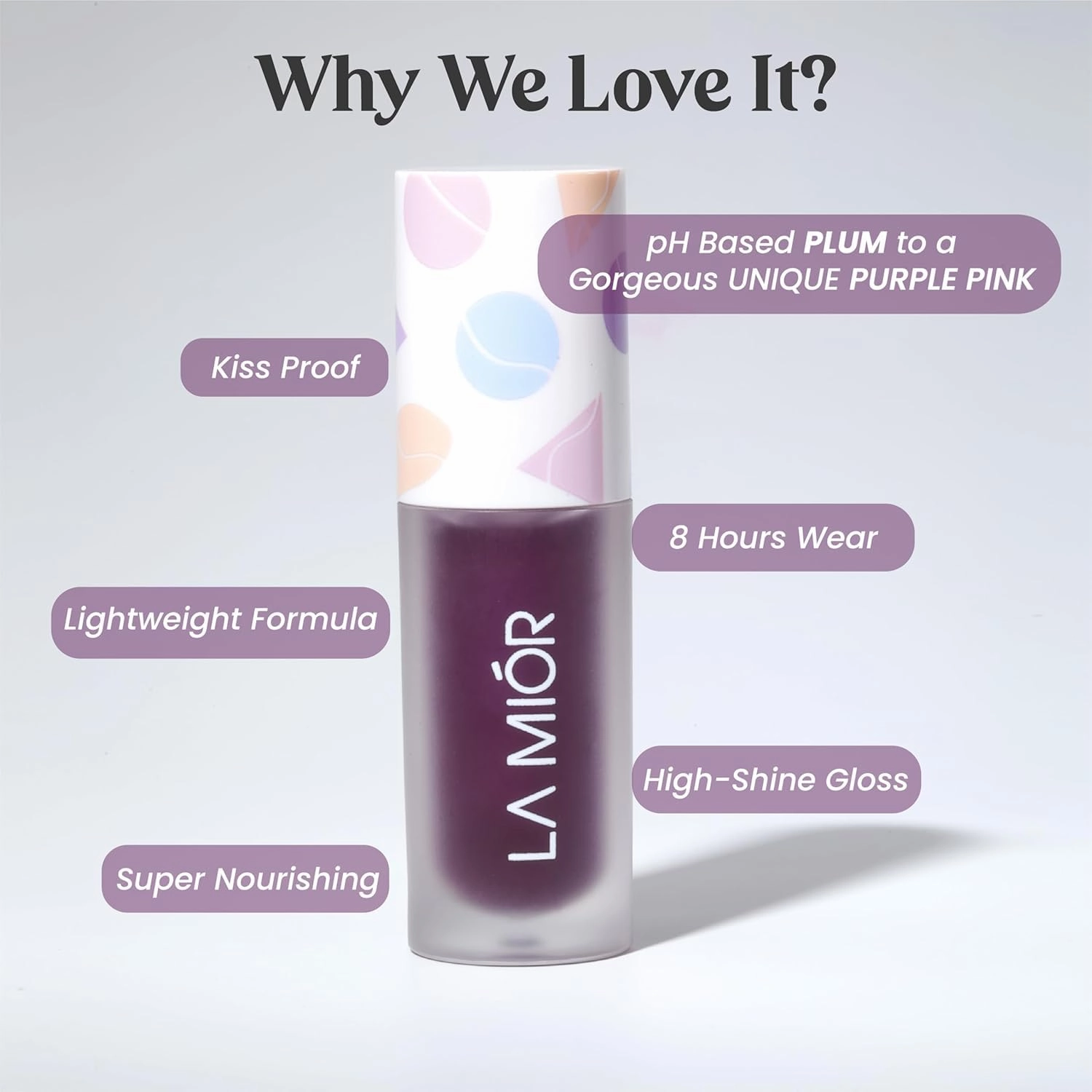 pH Adaptive Lip Tint - Colour Changing pH Tint, Long-Lasting, Nourishing Lip Oil Stain with Jojoba & Almond Oils (Jamun Ball (Plum to Deep Cherry), 5ML)