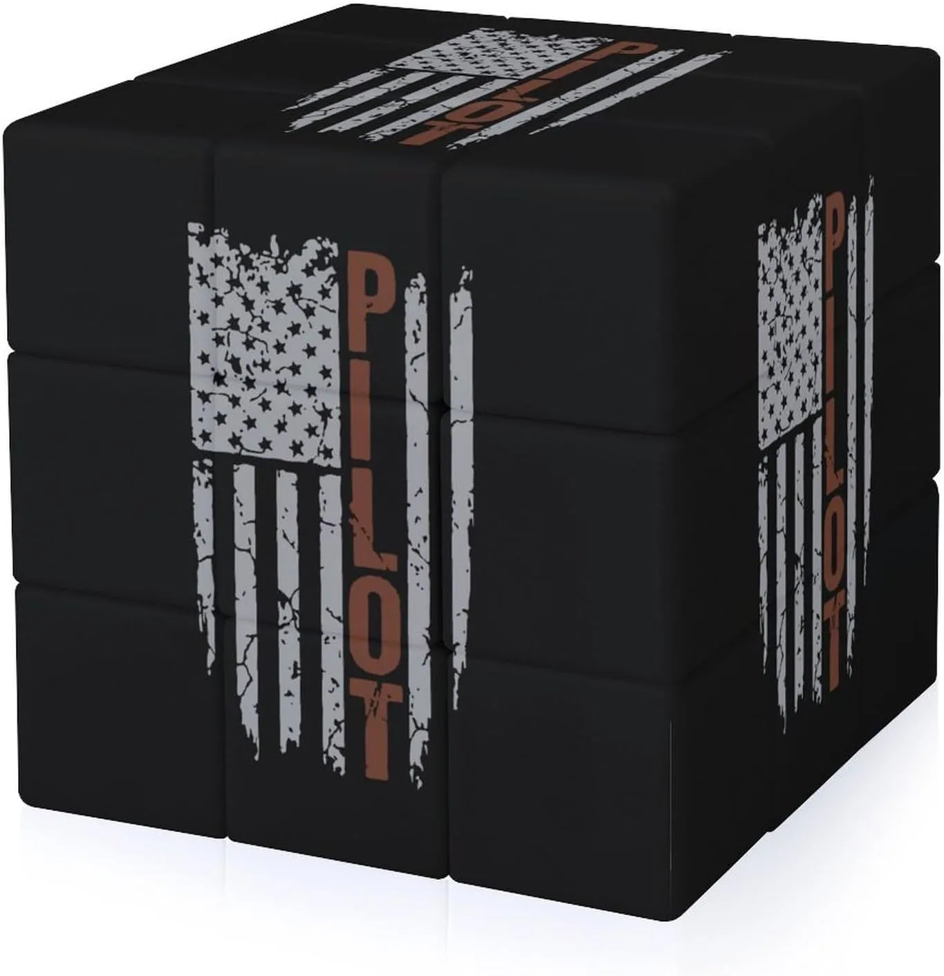 Pilot U.S. Flag Funny 3x3x3 Cube Smooth Lightweight Puzzle for Adult Graphic Printing Travel