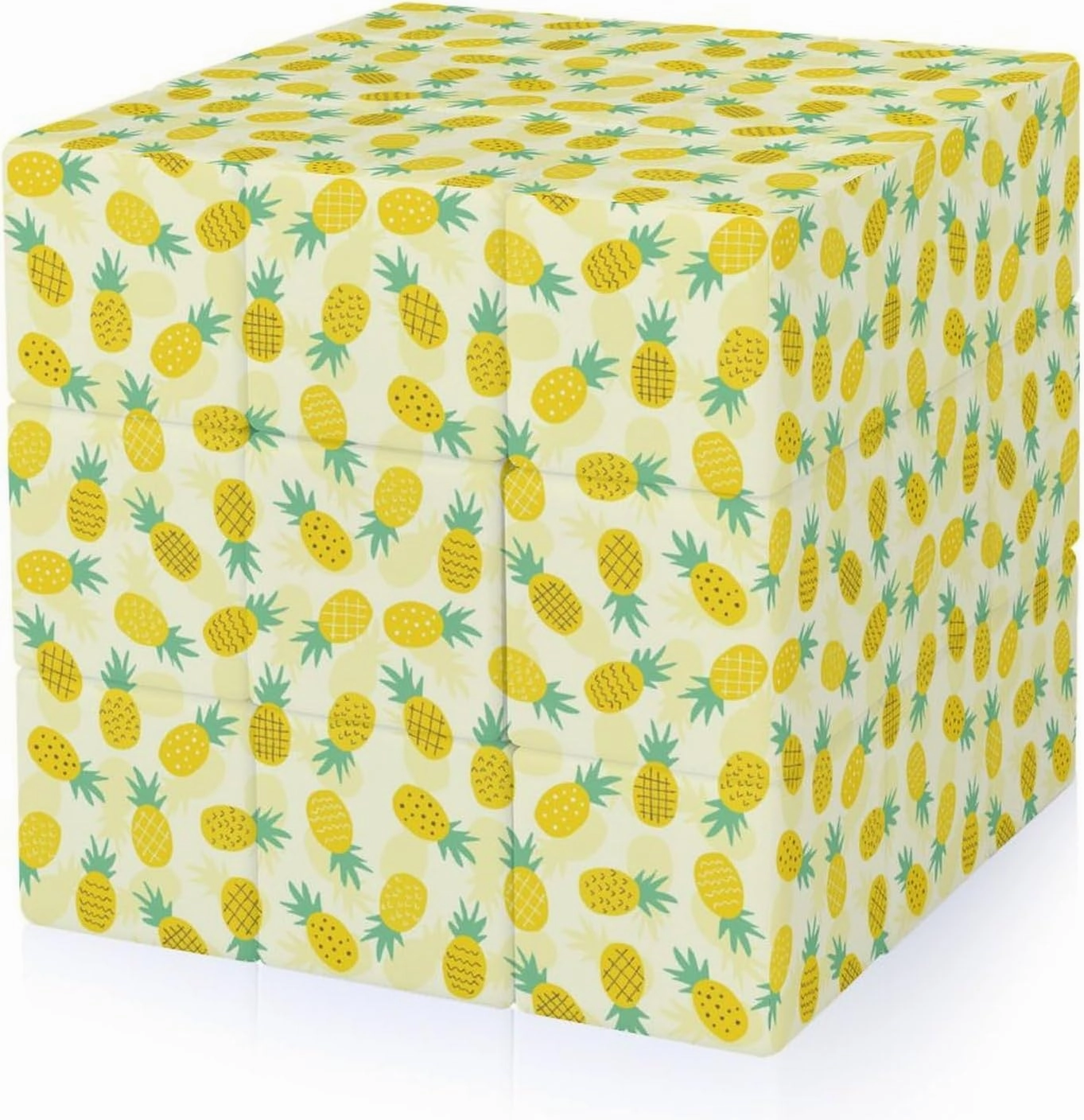 Pineapple Splash Funny 3x3x3 Cube Smooth Lightweight Puzzle for Adult Graphic Printing Travel
