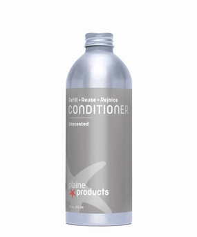 Plaine Products Eco-Friendly Conditioner - Unscented - Sulfate Free, 16 oz (Refill Bottle without Pump)