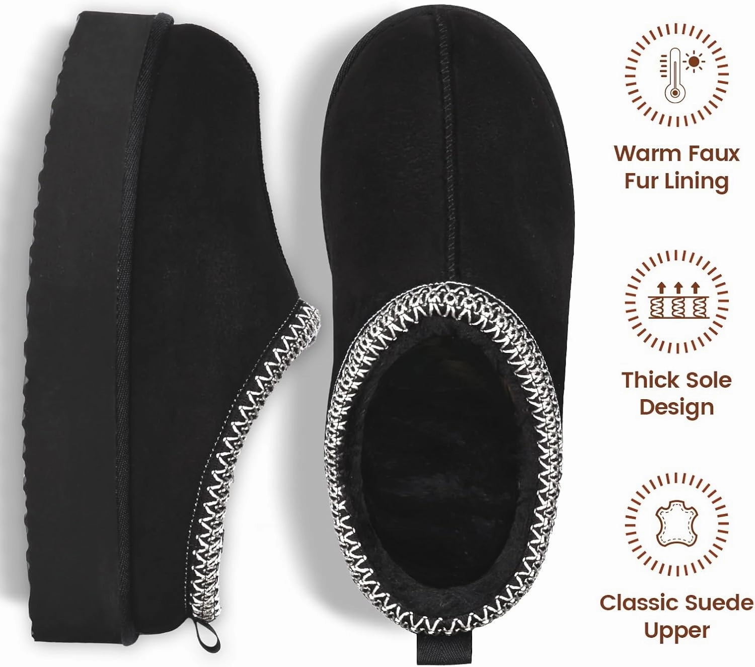 Platform Slippers for Women Snow Winter Womens Slippers Fluffy House Slippers for Indoor and Outdoor