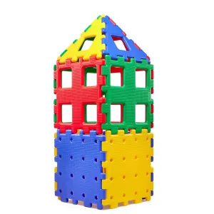 Polydron Kids XL Set 1 Educational Construction Toy - Multicolored - Children Creative Building Kit - Outdoor Playset - 2  Years - 12 Pieces