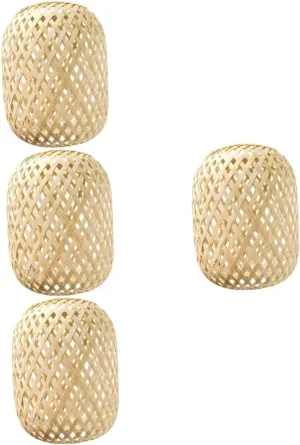 POPETPOP 4pcs Miniature Woven Lantern Dollhouse Decoration Ornament for Home Shop Height Elegant Design