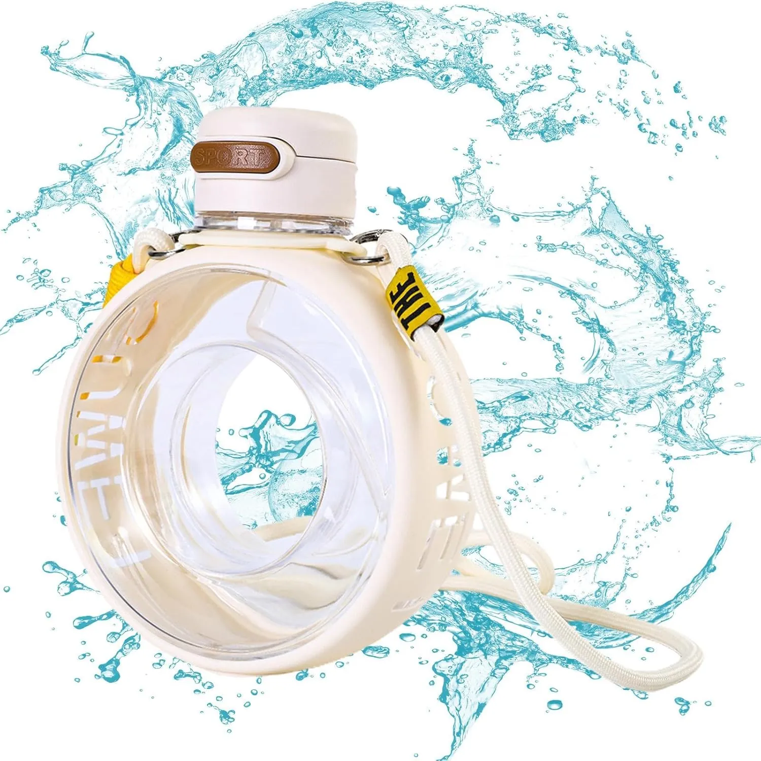 Portable -Bottle - 700ml Sports Cup with Shoulder Strap | Portable Reusable Fashion Water Bottle | Sports Water Bottle | Leakproof Water Container for Travel Sports Daily Use