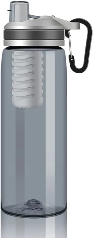 Portable Water Purifier Camping Water Purifier Does Not Contain Harmful Substances Such As BPA Removable Parts Easy to Clean Portable Outdoor Water Purifier Appy to Travel Camping Hiking Ect (Black)