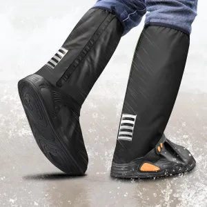 Powersports Rain Boot Covers, Waterproof Rain Shoe Cover for Women Men, Reusable Foldable Anti-Snow Shoe Covers