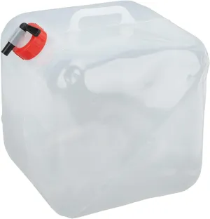 Premium Collapsible Water Container Bag, Portable Food Grade Clear Plastic BPA Free Drinking Water Container with Tap Screw Cap (15L)