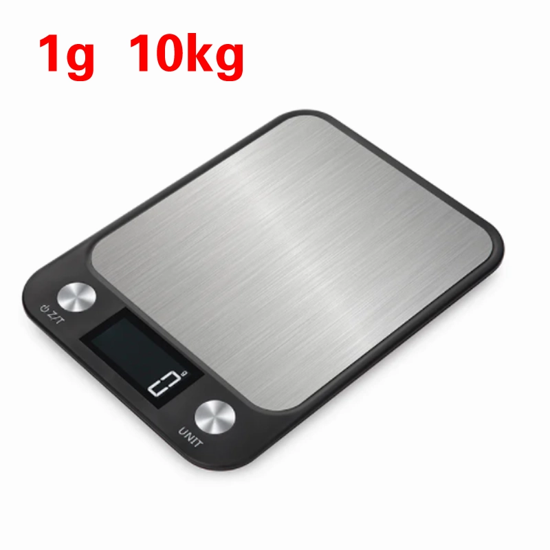 Premium Kitchen Scale 15Kg/1g – Stainless Steel Digital Food and Coffee Weighing Scale, LED Display, Battery-Powered, Multi-Unit Options for Cooking and Baking