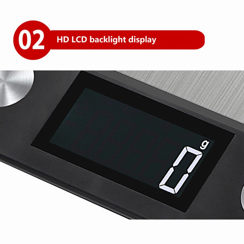 Premium Kitchen Scale 15Kg/1g – Stainless Steel Digital Food and Coffee Weighing Scale, LED Display, Battery-Powered, Multi-Unit Options for Cooking and Baking