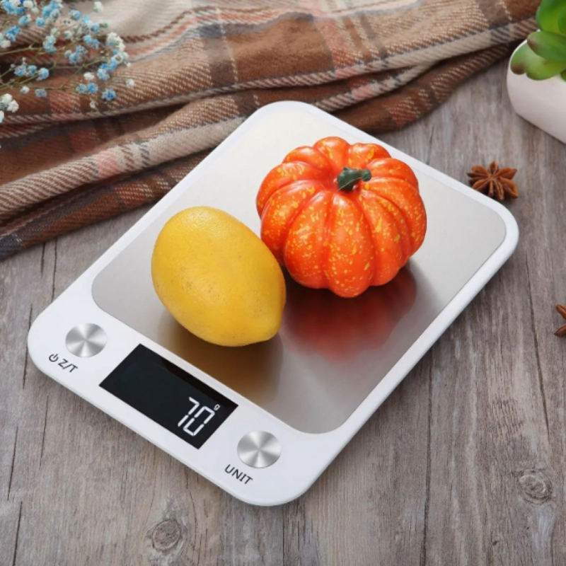 Premium Kitchen Scale 15Kg/1g – Stainless Steel Digital Food and Coffee Weighing Scale, LED Display, Battery-Powered, Multi-Unit Options for Cooking and Baking