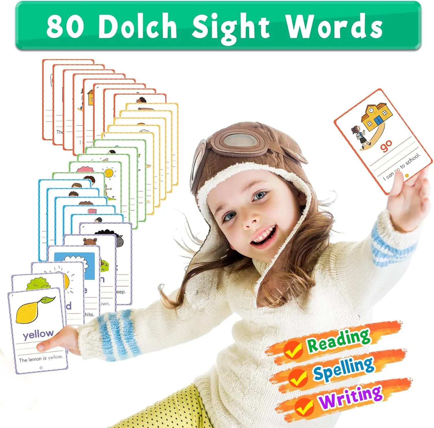 Preschool Learning Activities - 60 Reusable Cards, Pre-K Kindergarten Workbook, Autism Supplies Montessori Educational Game, Sight Words & Handwriting Practice Book for Kids Ages 3 4 5 6