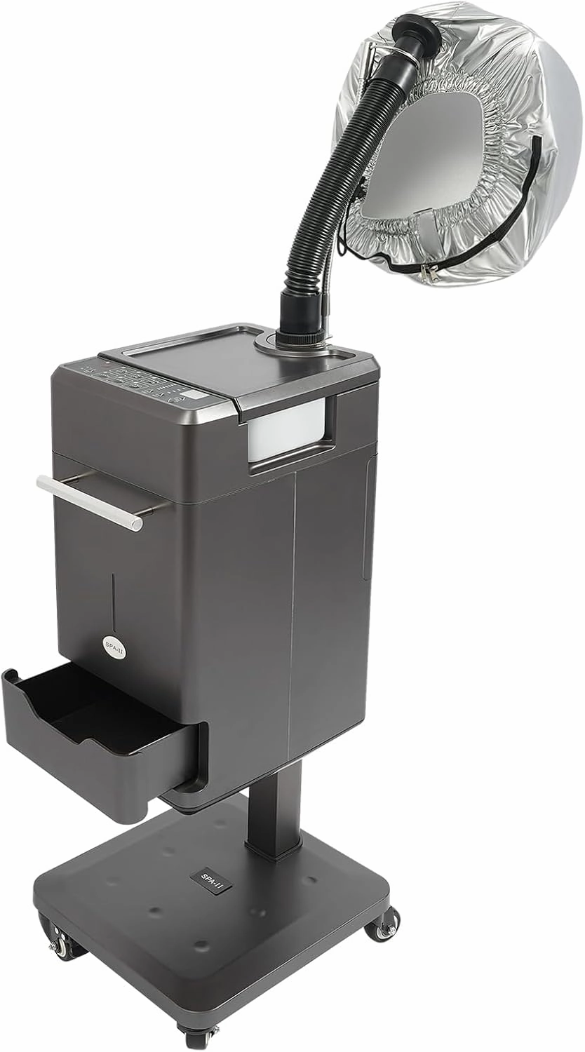Professional Nano Hair Steamer, Portable Hooded Hair Dryer with Storage Drawer, Multifunctional Adjustable Perm Dyeing Machine, Smart Control Hair Care Equipment for Beauty Salon Home
