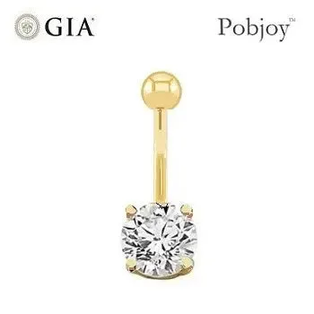 Prong Set Diamond Belly Ring G/Si1- Choice Of Carat Weights