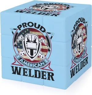 Proud U.S. Welder Funny 3x3x3 Cube Smooth Lightweight Puzzle for Adult Graphic Printing Travel