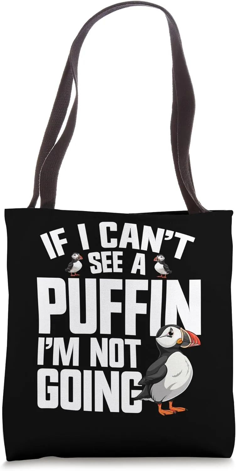 Puffin Bird Stuffed Animal Birding Seabird Puffin Bird Tote Bag
