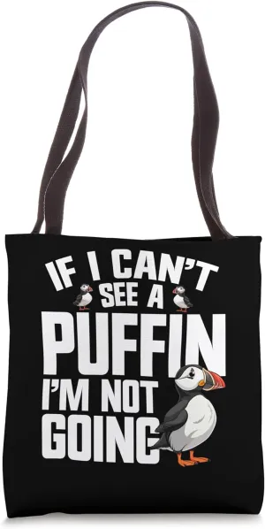 Puffin Bird Stuffed Animal Birding Seabird Puffin Bird Tote Bag