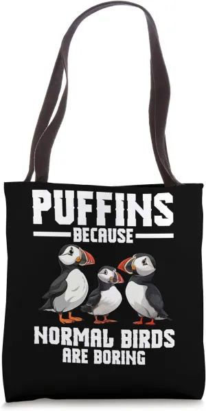 Puffins Stuffed Animal Birding Bird Watching Puffin Tote Bag