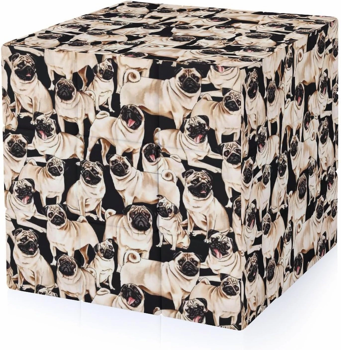Pugs Funny 3x3x3 Cube Smooth Lightweight Puzzle for Adult Graphic Printing Travel