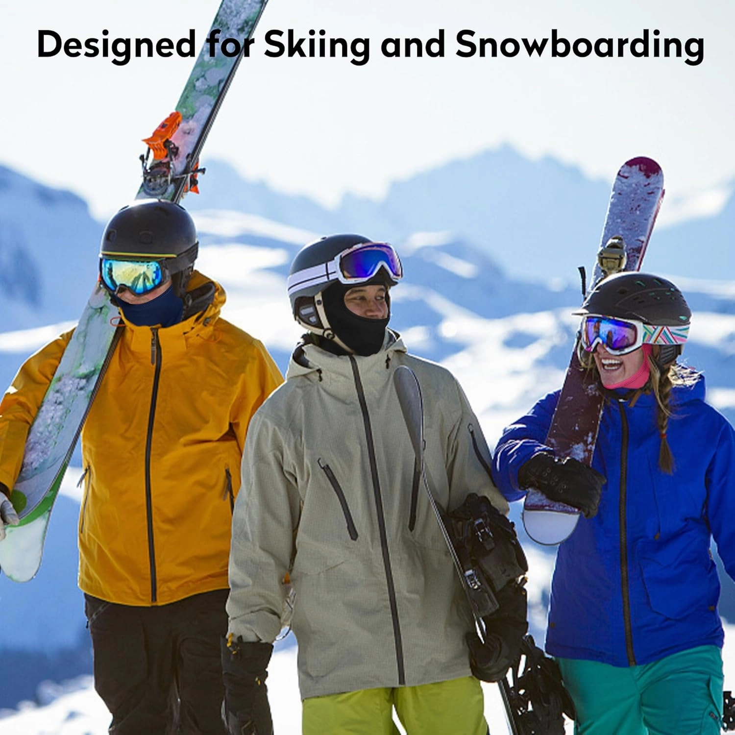 Pukavt 1-4 Pack Balaclava Face Mask, Ski Mask for Men Women, UV Protection Windproof Scarf for Motorcycle Snowboard Cycling