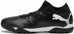 PUMA Future 7 Match Training Turf Soccer Shoes (Black-White, US Footwear Size System, Adult, Men, Numeric, Medium, 7)