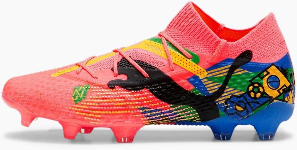 Puma Mens Nmj X Future 7 Ultimate Firm GroundArtificial Ground Soccer Cleats Cleated, Firm Ground - Pink - Size 8.5 M
