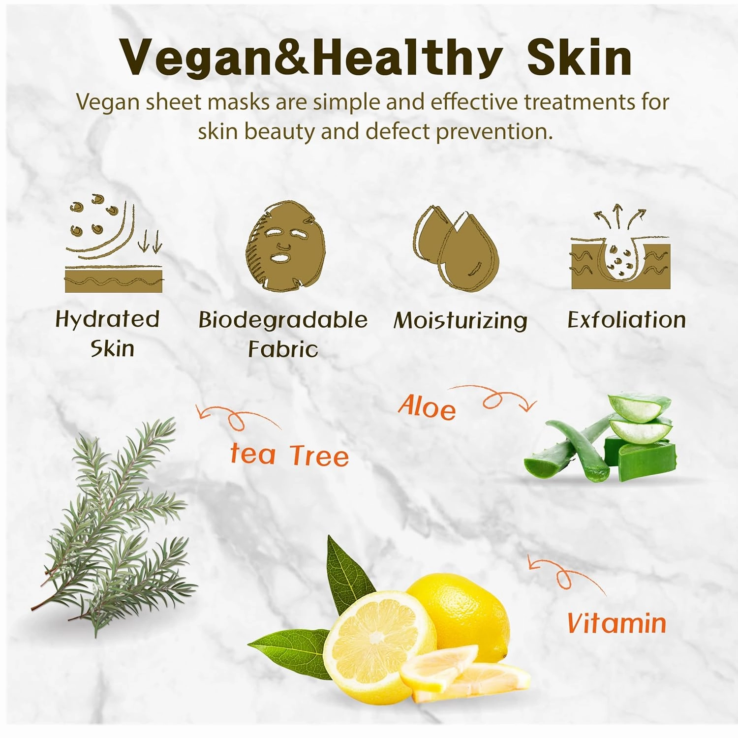 Purederm Vegan Facial Sheet Masks Trio (12 Packs) – Face Masks Skincare for Dry, Dehydrated and Dull Skin