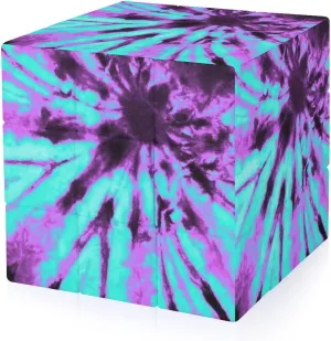 Purple and Blue Tie Dye Funny 3x3x3 Cube Smooth Lightweight Puzzle for Adult Graphic Printing Travel