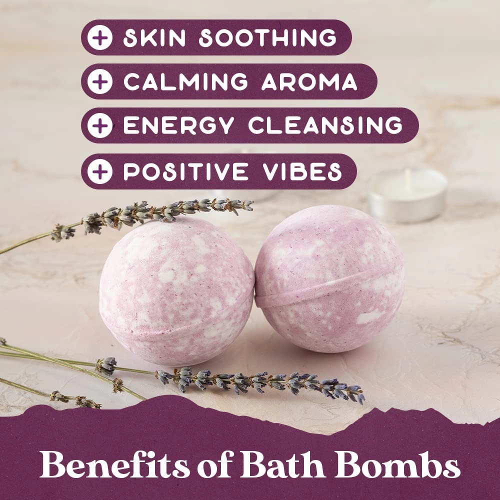 Purple Canyon Lavender Bath Bombs for Women | Relaxing, Natural Bath Bombs | Relaxing Self Care Gift