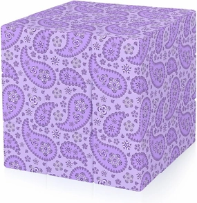 Purple Paisley Funny 3x3x3 Cube Smooth Lightweight Puzzle for Adult Graphic Printing Travel