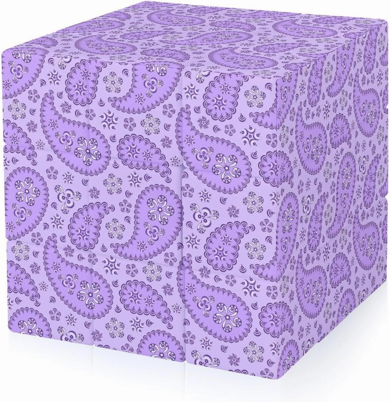 Purple Paisley Funny 3x3x3 Cube Smooth Lightweight Puzzle for Adult Graphic Printing Travel