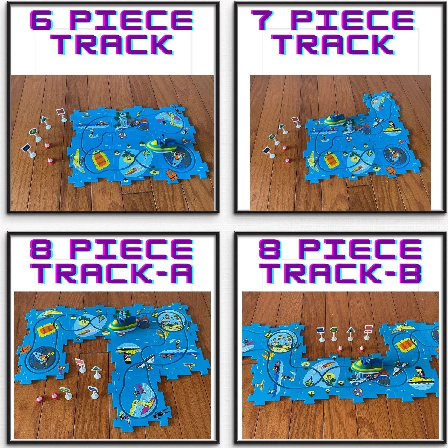 Puzzle Board Jigsaw Puzzles. BO Jet Ski Toy Vehicle Themed Floor Puzzle Car Play Mat. Car Tracks Jigsaw Puzzles for Kids, Puzzle Toys, Jigsaw Puzzle Mat. Educational Toy Brain Puzzles, Toy Car Track