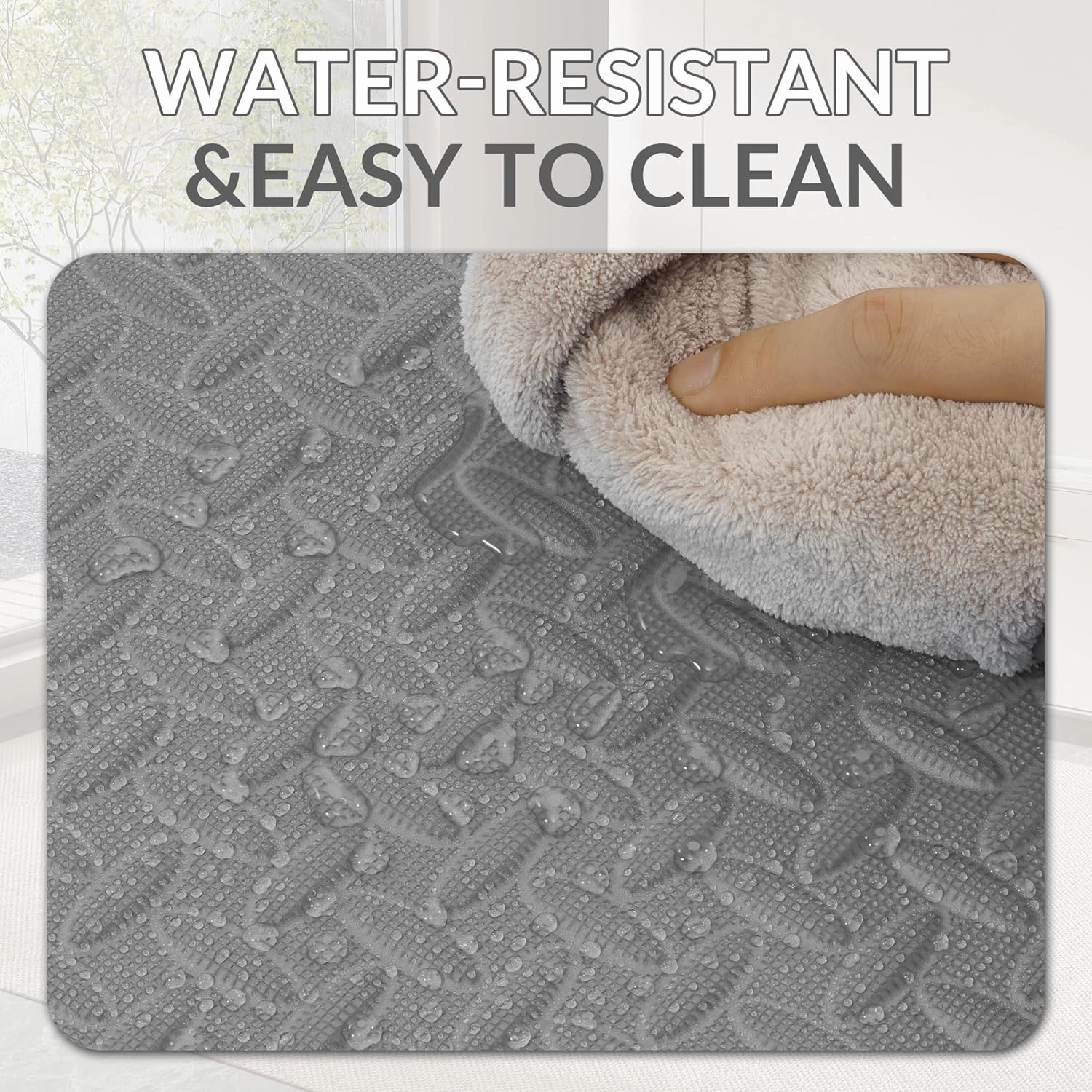 Puzzle Exercise Mat with EVA Foam Interlocking Tiles, Gray, 1” Thick, 18 Tiles, 72 Sq Ft