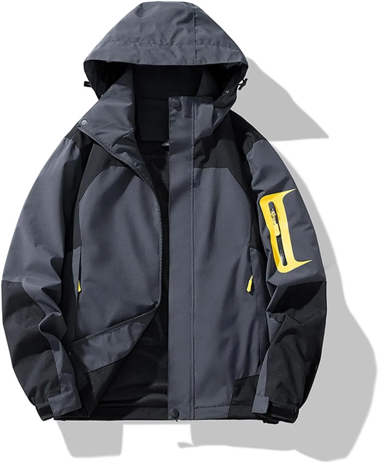 Rain Jacket Men Light Waterproof Rain Coats Ponchos Sun Protective Outdoor Jacket with Hooded