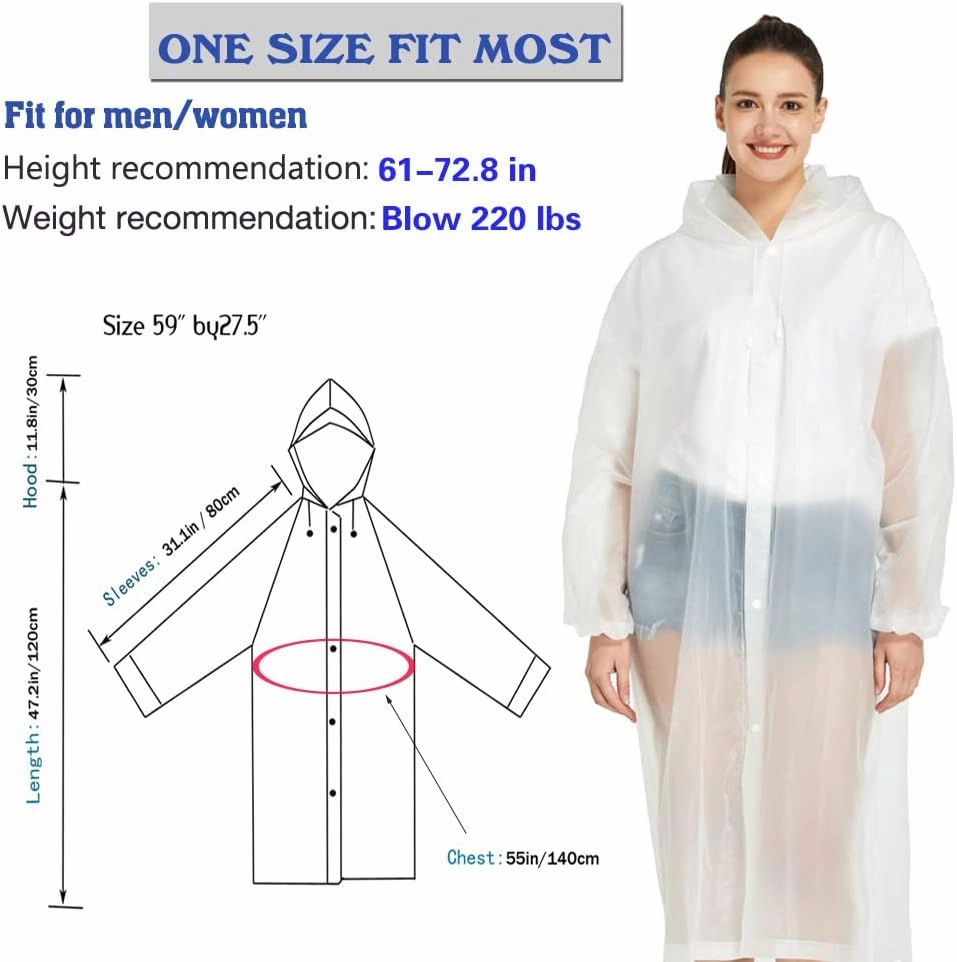 Rain Ponchos for Adults(2-5pcs),Lightweight Rain Coat,Raincoat for Women Men Raincoat