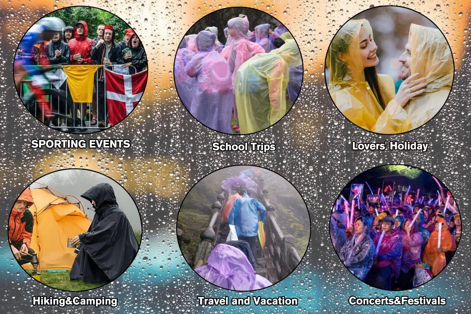 Rain Ponchos for Adults(2-5pcs),Lightweight Rain Coat,Raincoat for Women Men Raincoat