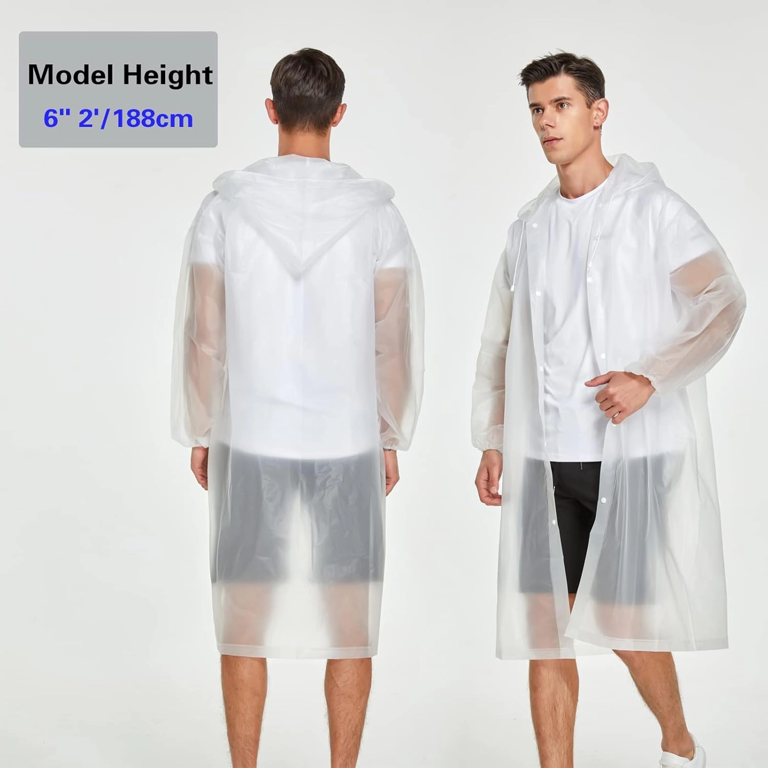 Rain Ponchos for Adults(2-5pcs),Lightweight Rain Coat,Raincoat for Women Men Raincoat