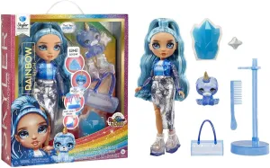 RAINBOW HIGH Fashion Doll with Slime Kit & Pet - Skyler (Blue) - 28 cm Twinkle Doll with Glitter Deer DIY, Magic Pet and Fashion Accessories - Children's Toy - Ages 4-12 Years