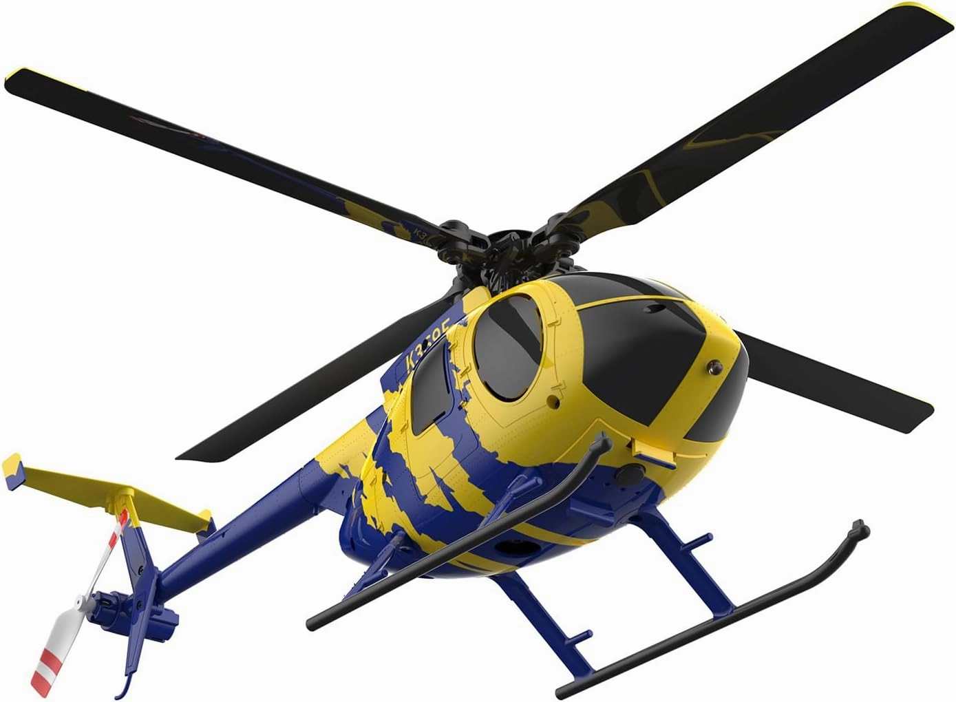 RC ERA C184 MD500 RC Helicopter for Adult, 2.4G 4CH 6-Axis No Aileron Remote Control Helicopter, Ultra-Stable Flight RC Aircraft with Optical Sensor & Upgraded Transmitter - 2 Battery