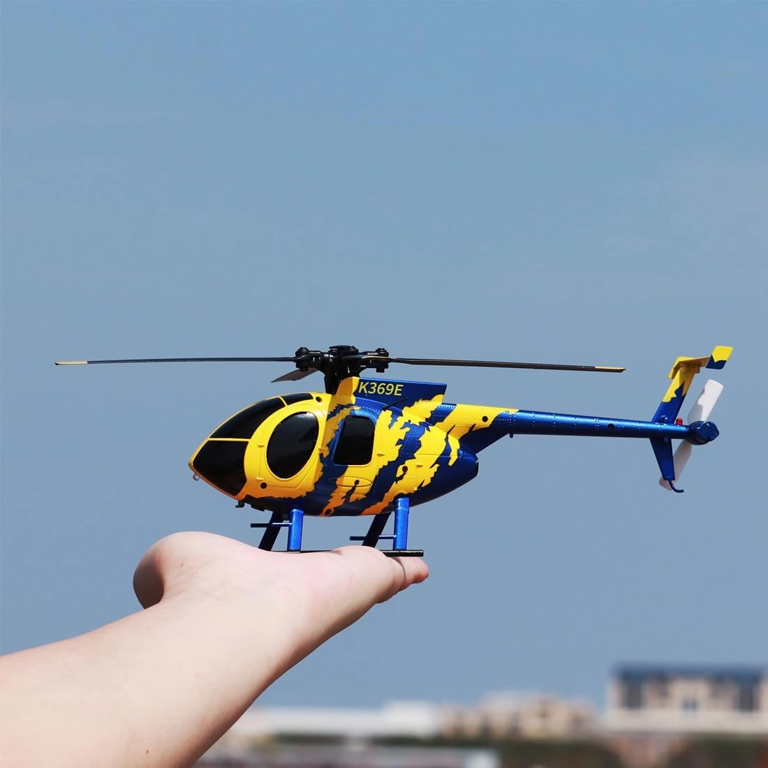 RC ERA C184 MD500 RC Helicopter for Adult, 2.4G 4CH 6-Axis No Aileron Remote Control Helicopter, Ultra-Stable Flight RC Aircraft with Optical Sensor & Upgraded Transmitter - 2 Battery