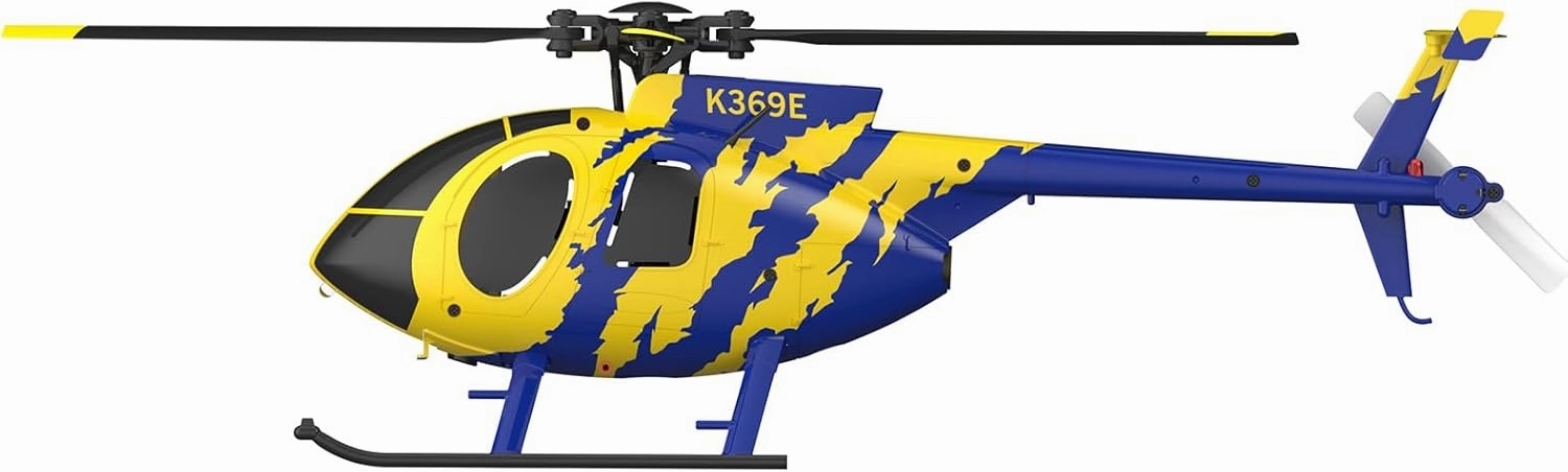 RC ERA C184 MD500 RC Helicopter for Adult, 2.4G 4CH 6-Axis No Aileron Remote Control Helicopter, Ultra-Stable Flight RC Aircraft with Optical Sensor & Upgraded Transmitter - 2 Battery