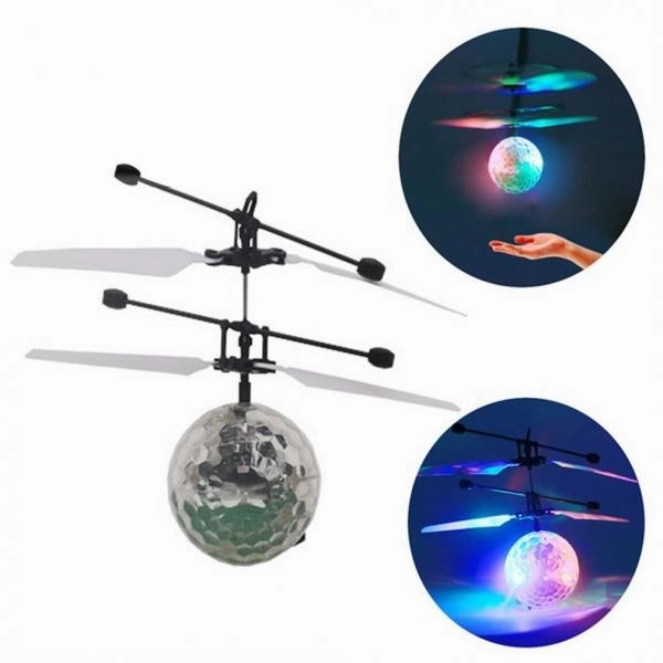 Rechargeable Flashing LED Light Hand-Controlled Infrared Induction Mini RC Flying Ball Toy for Kids Teenagers Indoor and Outdoor Games
