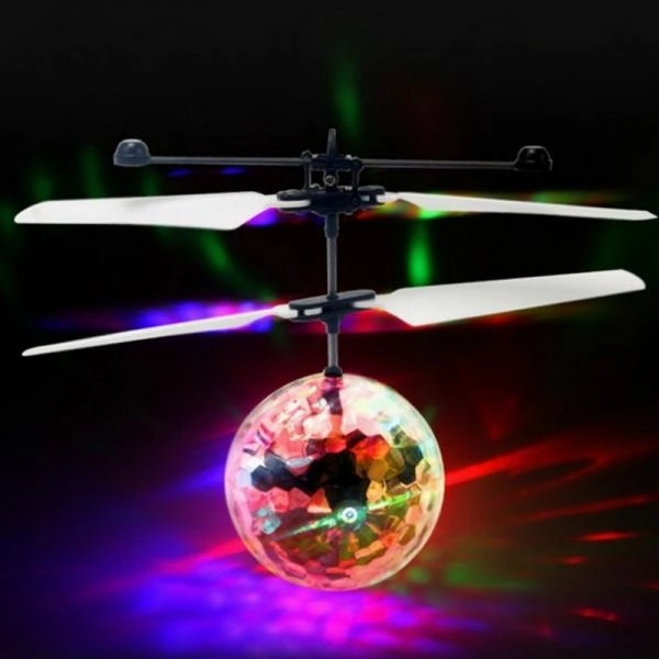 Rechargeable Flashing LED Light Hand-Controlled Infrared Induction Mini RC Flying Ball Toy for Kids Teenagers Indoor and Outdoor Games