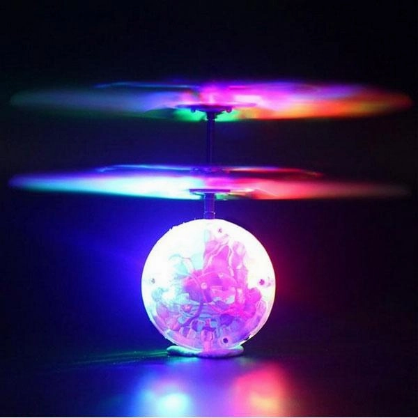 Rechargeable Flashing LED Light Hand-Controlled Infrared Induction Mini RC Flying Ball Toy for Kids Teenagers Indoor and Outdoor Games