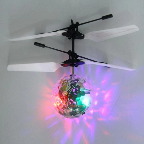 Rechargeable Flashing LED Light Hand-Controlled Infrared Induction Mini RC Flying Ball Toy for Kids Teenagers Indoor and Outdoor Games