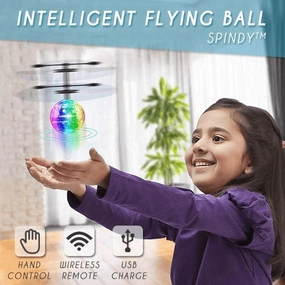 Rechargeable Flashing LED Light Hand-Controlled Infrared Induction Mini RC Flying Ball Toy for Kids Teenagers Indoor and Outdoor Games