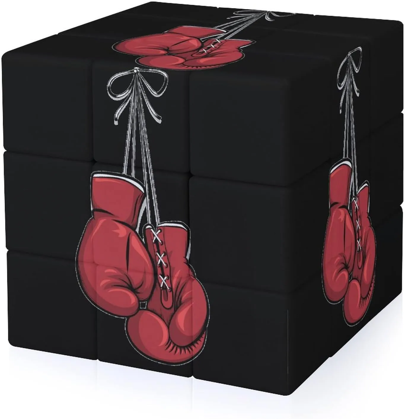 Red Boxing Gloves Adults 3x3x3 Color-Matching Smooth Fully Printed Cube Gift