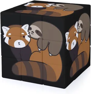 Red Panda Clipart Step by Step Adults 3x3x3 Color-Matching Smooth Fully Printed Cube Gift