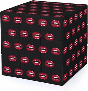 Red Lips Funny 3x3x3 Cube Smooth Lightweight Puzzle for Adult Graphic Printing Travel