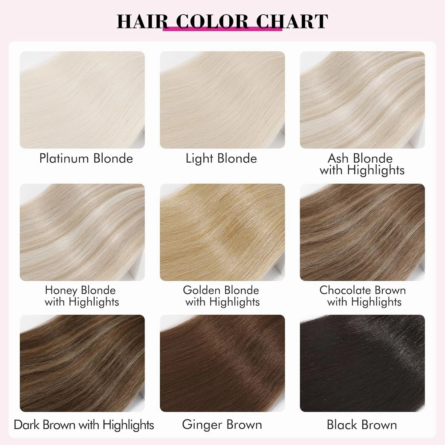 REECHO Hair Extensions, 11PCS Clip in Hair Extensions 24" Long Straight hair extensions HE005 Natural Soft Synthetic Hairpieces for Women – Ash Brown with Platinum Blonde Highlights