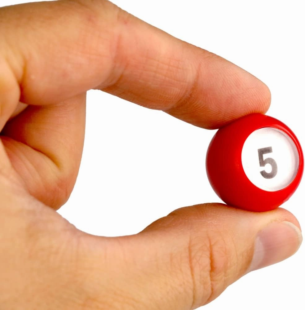 Regal Bingo-Raffle Balls Premium Red Calling Balls with Easy Read Window 7/8 (0.875) in for Large Group Games Game Night & Recreational Activities